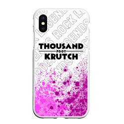 Чехол iPhone XS Max матовый Thousand Foot Krutch rock legends посередине, цвет: 3D-белый