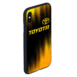 Чехол iPhone XS Max матовый Toyota - gold gradient посередине, цвет: 3D-черный — фото 2