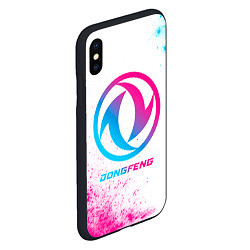 Чехол iPhone XS Max матовый Dongfeng neon gradient style, цвет: 3D-черный — фото 2