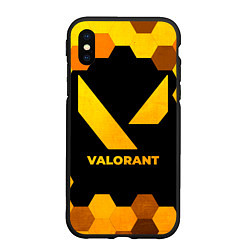 Чехол iPhone XS Max матовый Valorant - gold gradient