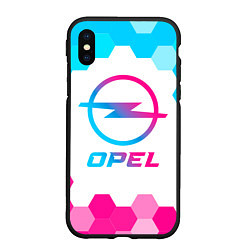 Чехол iPhone XS Max матовый Opel neon gradient style