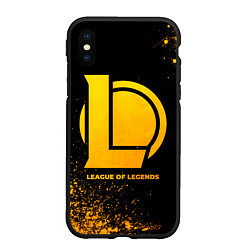 Чехол iPhone XS Max матовый League of Legends - gold gradient