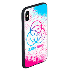 Чехол iPhone XS Max матовый Elden Ring neon gradient style, цвет: 3D-черный — фото 2