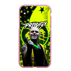 Чехол iPhone XS Max матовый The Prodigy Keith Flint, цвет: 3D-розовый