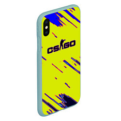 Чехол iPhone XS Max матовый Counter strike neon yellow, цвет: 3D-мятный — фото 2