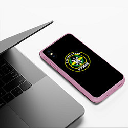 Чехол iPhone XS Max матовый Войска России, цвет: 3D-розовый — фото 2
