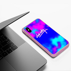 Чехол iPhone XS Max матовый Вайсити тропики гта, цвет: 3D-розовый — фото 2