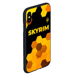 Чехол iPhone XS Max матовый Skyrim - gold gradient посередине, цвет: 3D-черный — фото 2