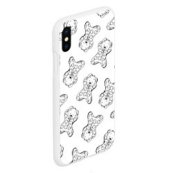 Чехол iPhone XS Max матовый Сончас у медвежат - раскраска, цвет: 3D-белый — фото 2