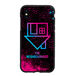 Чехол iPhone XS Max матовый The Neighbourhood - neon gradient, цвет: 3D-черный