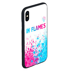 Чехол iPhone XS Max матовый In Flames neon gradient style посередине, цвет: 3D-черный — фото 2
