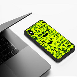 Чехол iPhone XS Max матовый Lil peep кислотный стиль, цвет: 3D-черный — фото 2