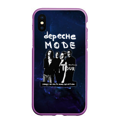 Чехол iPhone XS Max матовый Depeche Mode - Devotional тур, цвет: 3D-фиолетовый