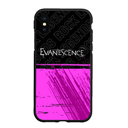 Чехол iPhone XS Max матовый Evanescence rock legends посередине