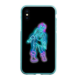 Чехол iPhone XS Max матовый Neon undead, цвет: 3D-мятный