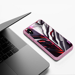 Чехол iPhone XS Max матовый Броня адская и райская красная, цвет: 3D-розовый — фото 2
