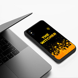 Чехол iPhone XS Max матовый The Witcher - gold gradient посередине, цвет: 3D-черный — фото 2