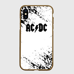 Чехол iPhone XS Max матовый ACDC rock collection краски черепа