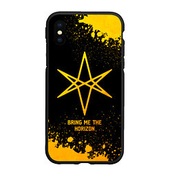 Чехол iPhone XS Max матовый Bring Me the Horizon - gold gradient