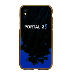 Чехол iPhone XS Max матовый Portal games, цвет: 3D-коричневый