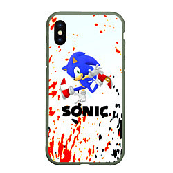 Чехол iPhone XS Max матовый Sonic краски абстрактные