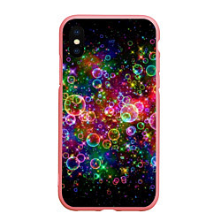 Чехол iPhone XS Max матовый Мыльные пузырики, цвет: 3D-баблгам