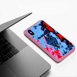 Чехол iPhone XS Max матовый The elder scrolls душа дракона, цвет: 3D-малиновый — фото 2