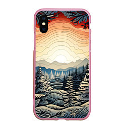 Чехол iPhone XS Max матовый Искрящиеся снежинки в вальсе волшебства