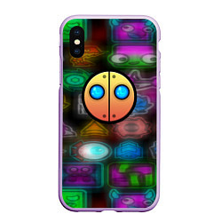 Чехол iPhone XS Max матовый Geometry dash stiker