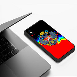 Чехол iPhone XS Max матовый Имперская Россия краски, цвет: 3D-черный — фото 2