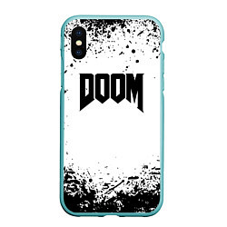 Чехол iPhone XS Max матовый Doom black splash