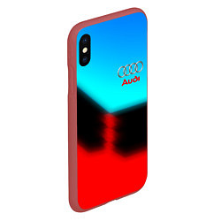 Чехол iPhone XS Max матовый AUDI sport brend color, цвет: 3D-красный — фото 2