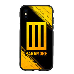 Чехол iPhone XS Max матовый Paramore - gold gradient