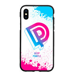 Чехол iPhone XS Max матовый Deep Purple neon gradient style