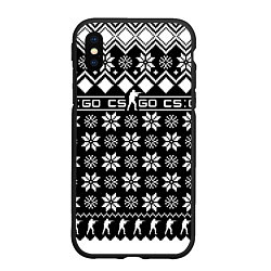 Чехол iPhone XS Max матовый CS GO christmas sweater