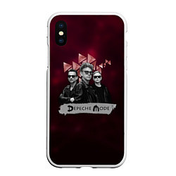 Чехол iPhone XS Max матовый Depeche Mode - spirit tour, цвет: 3D-белый