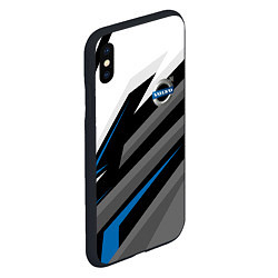 Чехол iPhone XS Max матовый Volvo - blue sport, цвет: 3D-черный — фото 2