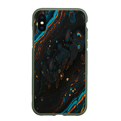 Чехол iPhone XS Max матовый Разводы на нефтяной луже