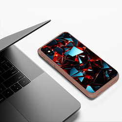 Чехол iPhone XS Max матовый Симметрия бесконечности, цвет: 3D-коричневый — фото 2