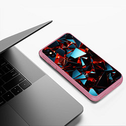 Чехол iPhone XS Max матовый Симметрия бесконечности, цвет: 3D-малиновый — фото 2