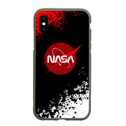 Чехол iPhone XS Max матовый NASA краски спорт