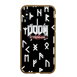 Чехол iPhone XS Max матовый Doom Eternal mars symbol demon