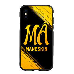 Чехол iPhone XS Max матовый Maneskin - gold gradient