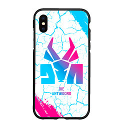 Чехол iPhone XS Max матовый Die Antwoord neon gradient style