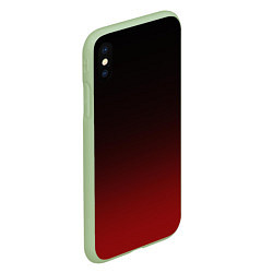 Чехол iPhone XS Max матовый Градиент от тёмного до тёмно красного, цвет: 3D-салатовый — фото 2