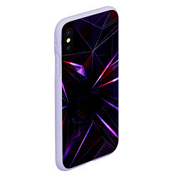 Чехол iPhone XS Max матовый Фиолетовый хрусталь, цвет: 3D-светло-сиреневый — фото 2