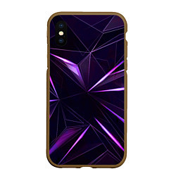 Чехол iPhone XS Max матовый Фиолетовый хрусталь