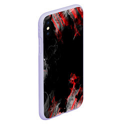 Чехол iPhone XS Max матовый Дым и текстуры, цвет: 3D-светло-сиреневый — фото 2