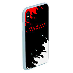 Чехол iPhone XS Max матовый The Witcher fire logo, цвет: 3D-голубой — фото 2