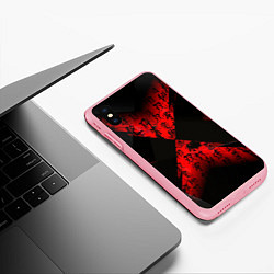 Чехол iPhone XS Max матовый Иероглифы и текстуры, цвет: 3D-баблгам — фото 2